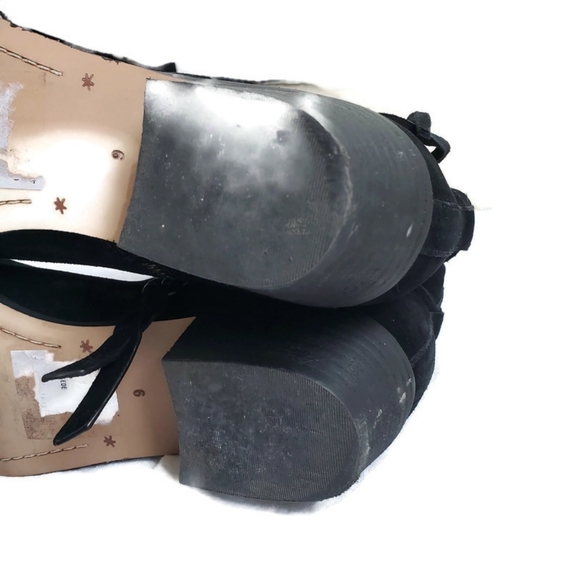 Splendid Suede Ankle Booties with Bow Detail - Picture 4 of 7